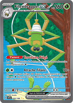 Carte Pokémon Filentrappe ex 243/198 de la série Écarlate et Violet en vente au meilleur prix