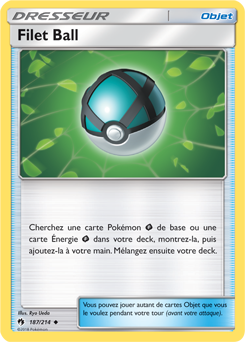 Carte Pokémon Peu commune Filet Ball 187/214 de la série Tonnerre Perdu
