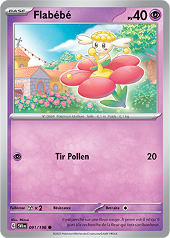 Carte Pokémon Flabébé 091/198 de la série Écarlate et Violet en vente au meilleur prix