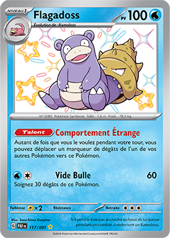 Carte Pokémon Flagadoss 117/91 de la série Destinées de Paldea en vente au meilleur prix