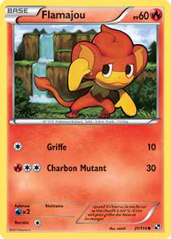 Carte Pokémon Commune Flamajou 21/114 de la série Noir & Blanc