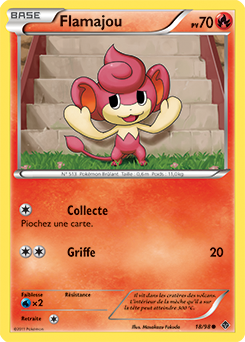 Carte Pokémon Commune Flamajou 18/98 de la série Pouvoirs Émergents