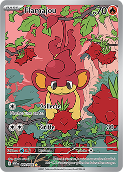 Carte Pokémon Illustration rare Flamajou 99/86 de la série Flamme Blanche