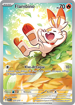 Carte Pokémon Flambino 225/217 de la série Héros Transcendants en vente au meilleur prix