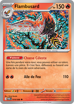 Carte Pokémon Flambusard 14/88 de la série Équilibre Parfait en vente au meilleur prix