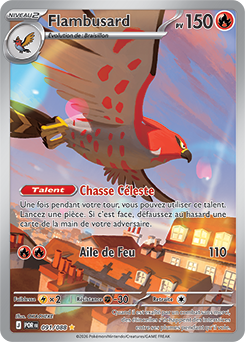 Carte Pokémon Flambusard 91/88 de la série Équilibre Parfait en vente au meilleur prix
