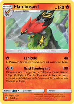 Carte Pokémon Flambusard 32/236 de la série Harmonie des Esprits en vente au meilleur prix