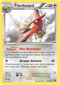 Carte Pokémon Flambusard 96/114 de la série Offensive Vapeur en vente au meilleur prix