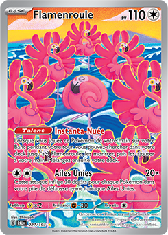 Carte Pokémon Illustration rare Flamenroule 227/193 de la série Évolutions à Paldea