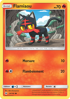 Carte Pokémon Flamiaou 24/149 de la série Soleil & Lune en vente au meilleur prix