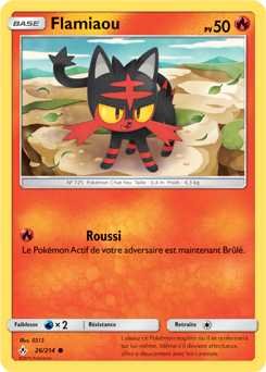 Carte Pokémon Commune Flamiaou 26/214 de la série Alliance Infallible
