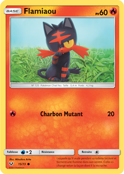 Carte Pokémon Commune Flamiaou 15/73 de la série Légendes Brillantes