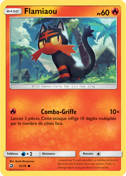 Carte Pokémon Commune Flamiaou 12/70 de la série Majesté des Dragons