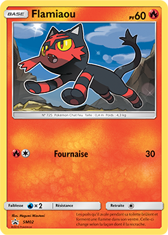 Carte Pokémon Promo Flamiaou SM02 de la série Promos Soleil et Lune