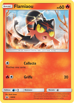 Carte Pokémon Flamiaou SM08 de la série Promos Soleil et Lune en vente au meilleur prix