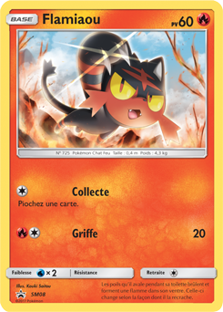 Carte Pokémon Promo Flamiaou SM08 de la série Promos Soleil et Lune