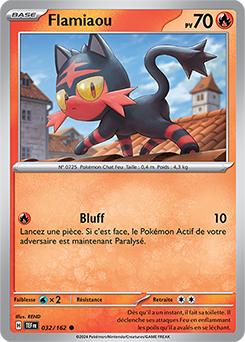 Carte Pokémon Flamiaou 32/162 de la série Forces Temporelles en vente au meilleur prix