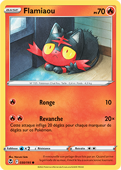 Carte Pokémon Flamiaou 030/195 de la série Tempête Argentée en vente au meilleur prix