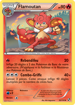 Carte Pokémon Flamoutan 22/114 de la série Noir & Blanc en vente au meilleur prix