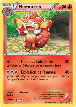 Carte Pokémon Flamoutan 20/135 de la série Tempête Plasma en vente au meilleur prix