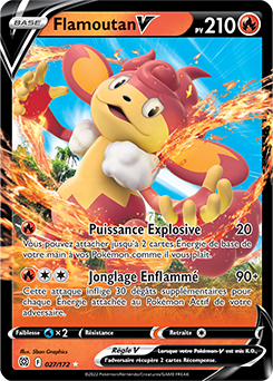 Carte Pokémon Flamoutan V 027/172 de la série Stars Étincelantes en vente au meilleur prix