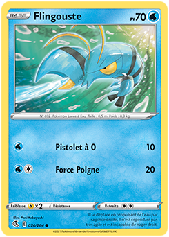 Carte Pokémon Flingouste 74/264 de la série Poing de Fusion en vente au meilleur prix