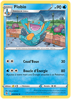 Carte Pokémon Peu commune Flobio 63/264 de la série Poing de Fusion