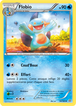 Carte Pokémon Peu commune Flobio 34/160 de la série Primo Choc