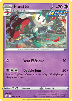 Carte Pokémon Peu commune Floette 72/203 de la série Évolution Céleste