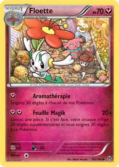 Carte Pokémon Peu commune Floette 102/162 de la série Impulsion Turbo