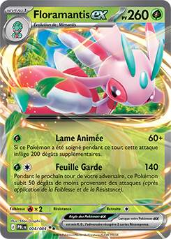 Carte Pokémon Double rare Floramantis ex 4/84 de la série Nuit Noire