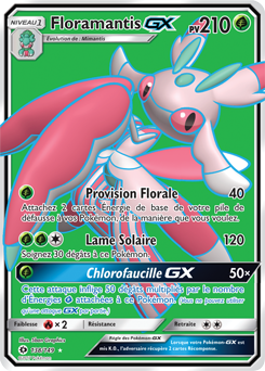 Carte Pokémon Floramantis GX 138/149 de la série Soleil & Lune en vente au meilleur prix
