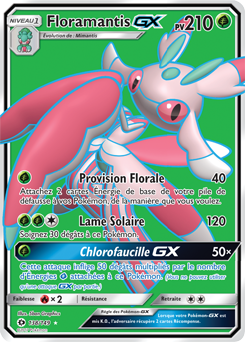 Carte Pokémon Pokémon Full Art Floramantis GX 138/149 de la série Soleil & Lune