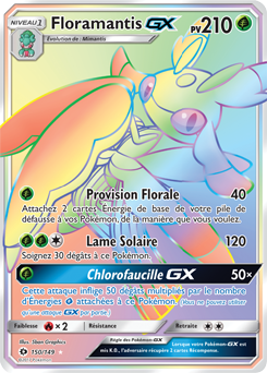 Carte Pokémon Floramantis GX 150/149 de la série Soleil & Lune en vente au meilleur prix