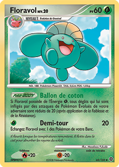 Carte Pokémon Peu commune Floravol 65/132 de la série Merveilles Secrètes