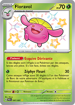 Carte Pokémon Floravol 97/91 de la série Destinées de Paldea en vente au meilleur prix