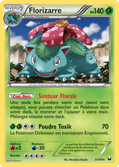 Carte Pokémon Holographique Rare Florizarre 3/108 de la série Explorateurs Obscurs