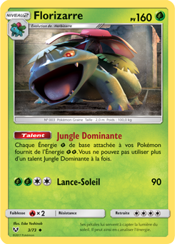 Carte Pokémon Florizarre 3/73 de la série Légendes Brillantes en vente au meilleur prix