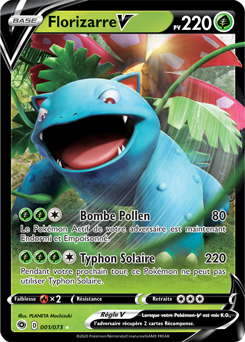 Carte Pokémon Florizarre V 001/073 de la série La Voie du Maître en vente au meilleur prix