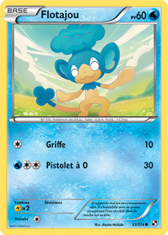 Carte Pokémon Commune Flotajou 33/114 de la série Noir & Blanc