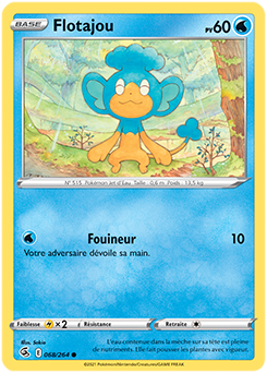 Carte Pokémon Communes Flotajou 68/264 de la série Poing de Fusion