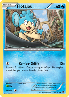 Carte Pokémon Commune Flotajou 41/162 de la série Impulsion Turbo