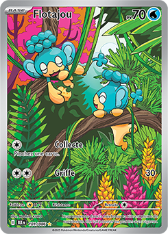 Carte Pokémon Illustration rare Flotajou 101/86 de la série Foudre Noire