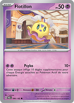 Carte Pokémon Communes Flotillon 80/182 de la série Faille Paradoxe