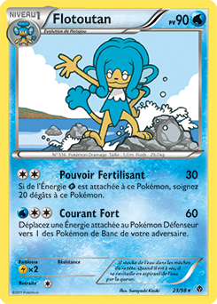 Carte Pokémon Rare Flotoutan 23/98 de la série Pouvoirs Émergents