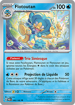 Carte Pokémon Peu commune Flotoutan 42/182 de la série Faille Paradoxe