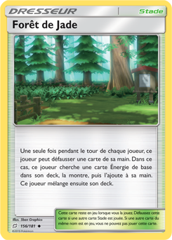 Carte Pokémon Peu commune Forêt de Jade 156/181 de la série Duo de Choc