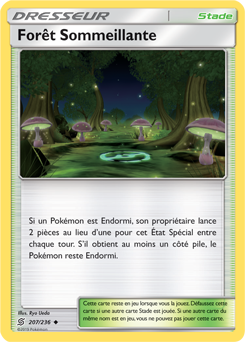 Carte Pokémon Peu commune Forêt Sommeillante 207/236 de la série Harmonie des Esprits