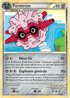 Carte Pokémon Holographique Rare Foretress 5/95 de la série Appel des Légendes