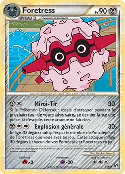 Carte Pokémon Holographique Rare Foretress 3/90 de la série Indomptable